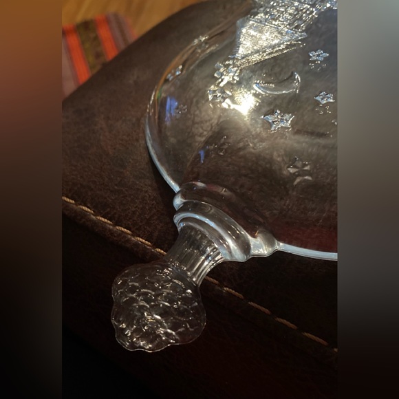 Vintage Christmas 🎄 Scene Bell Shaped Clear Glass Candy Dish - Picture 15 of 16